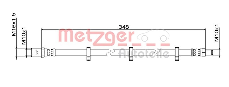 METZGER Brake Hose