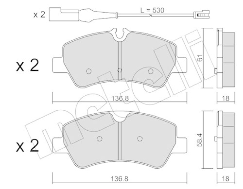 METELLI Brake Pad Set, disc brake