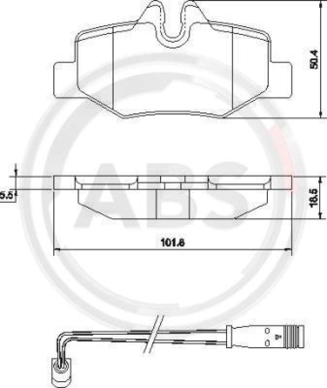 A.B.S. Brake Pad Set, disc brake