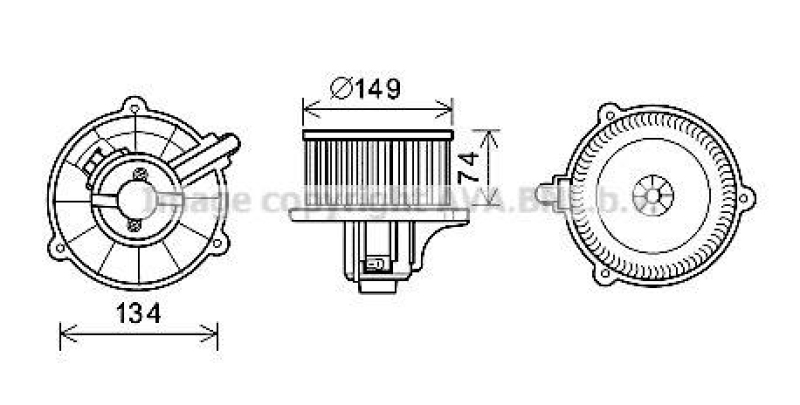 PRASCO Elektromotor, Innenraumgebläse