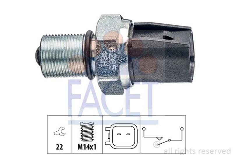 FACET Schalter, R&uuml;ckfahrleuchte Made in Italy - OE Equivalent