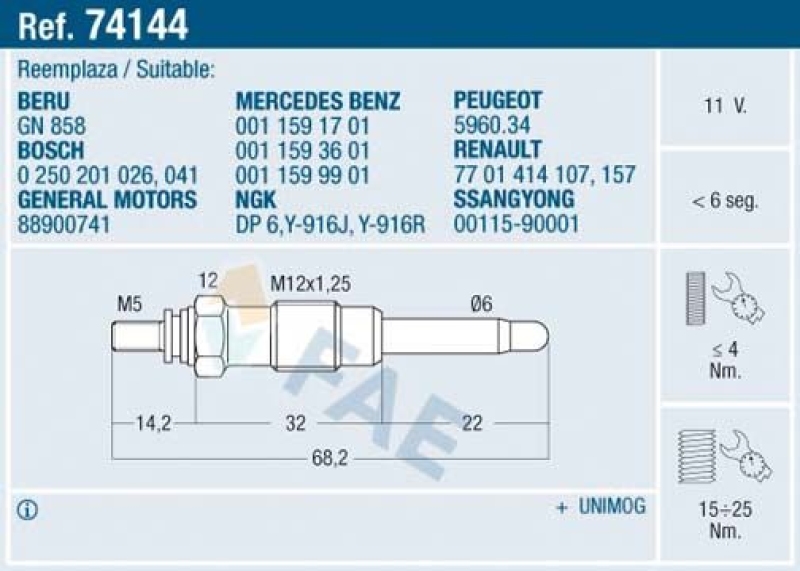 FAE Glow Plug