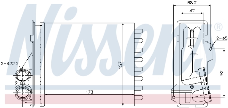 NISSENS Heat Exchanger, interior heating ** FIRST FIT **