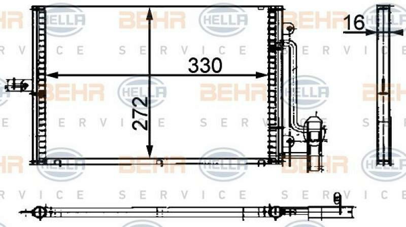 HELLA Condenser, air conditioning