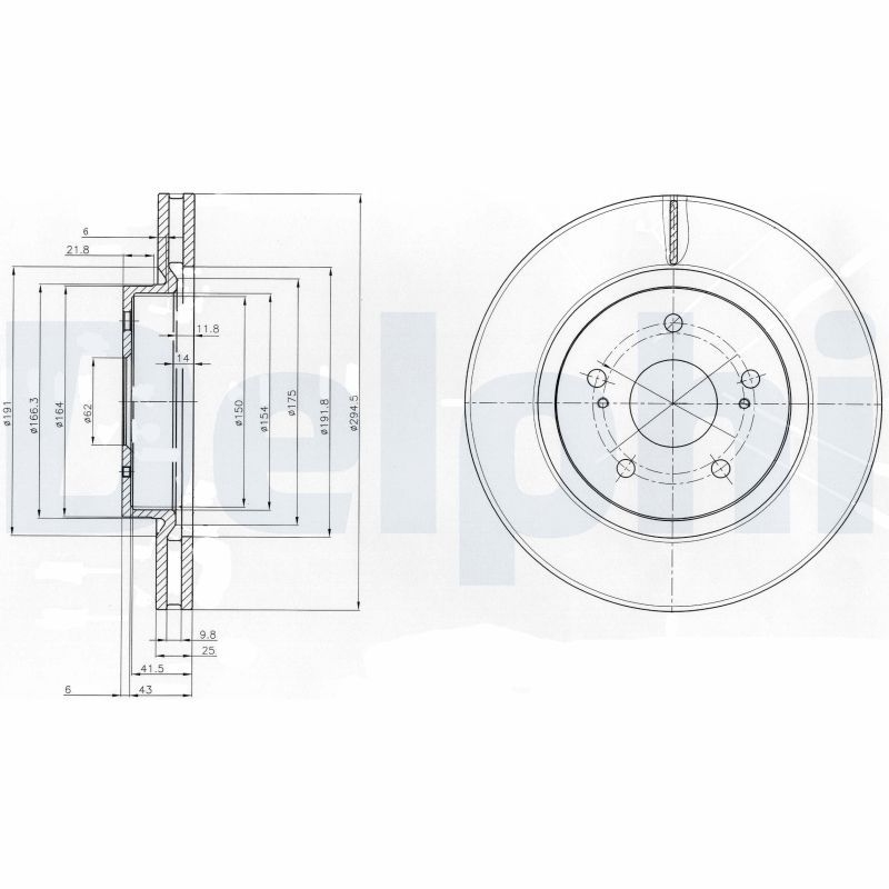 2x DELPHI Bremsscheibe