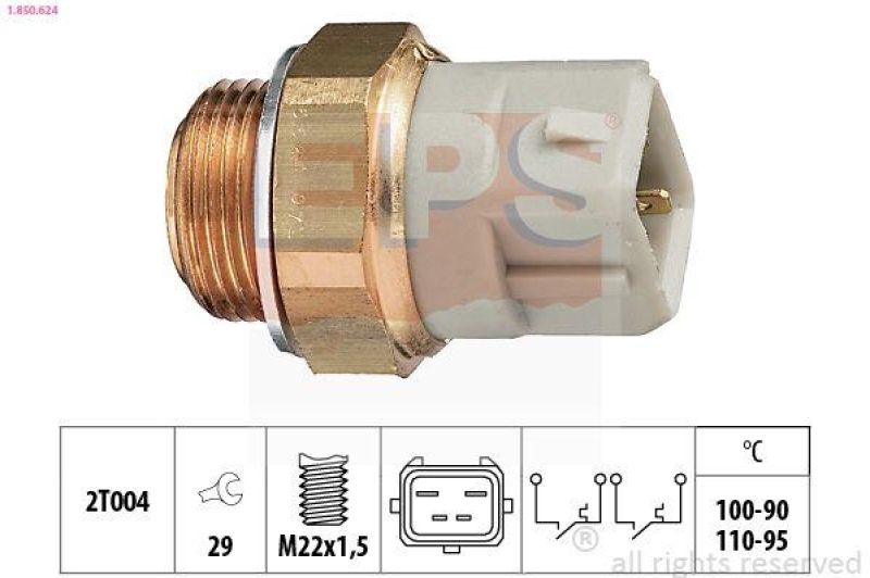 EPS Temperaturschalter, Kühlerlüfter Made in Italy - OE Equivalent