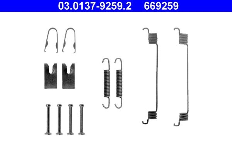 ATE Accessory Kit, brake shoes