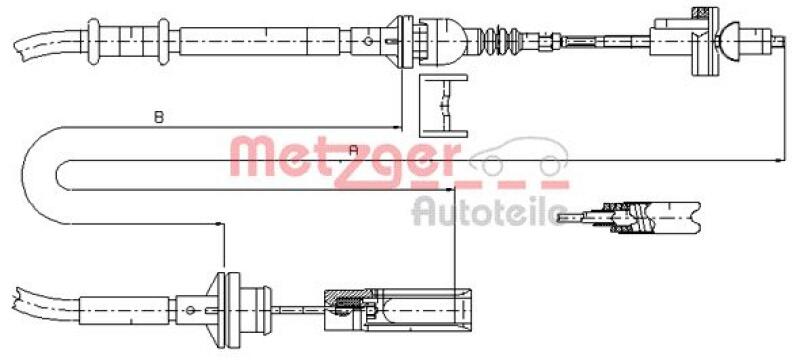 METZGER Clutch Cable COFLE