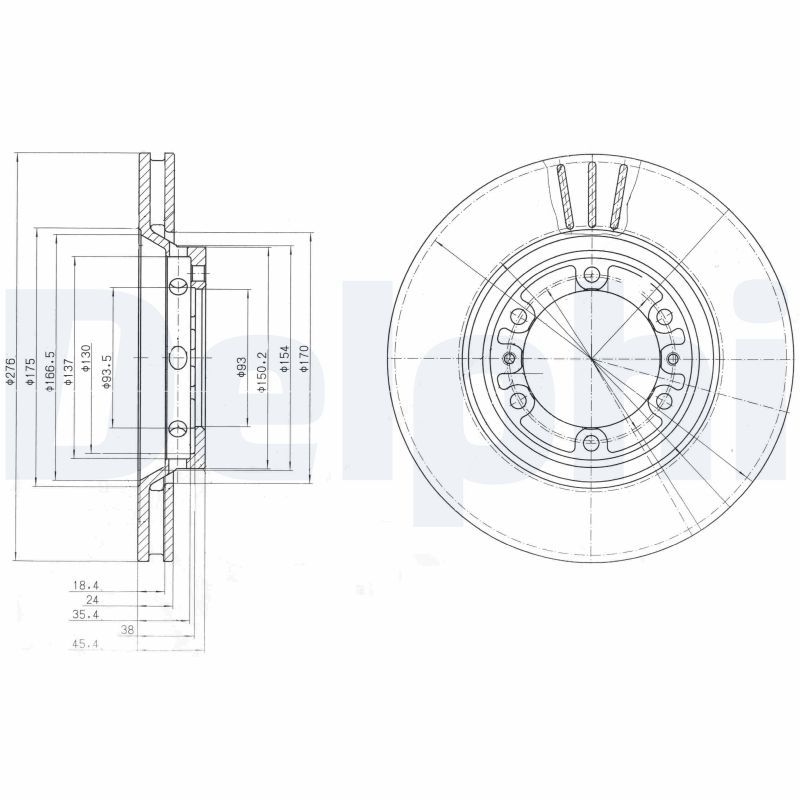 2x DELPHI Bremsscheibe