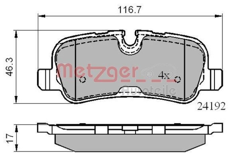 METZGER Brake Pad Set, disc brake