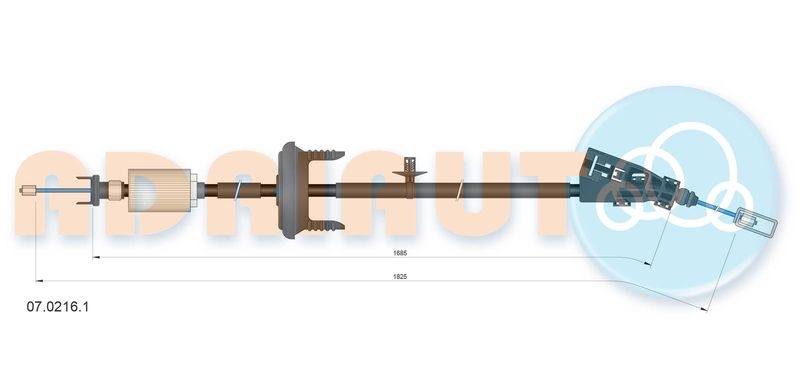 ADRIAUTO Cable Pull, parking brake