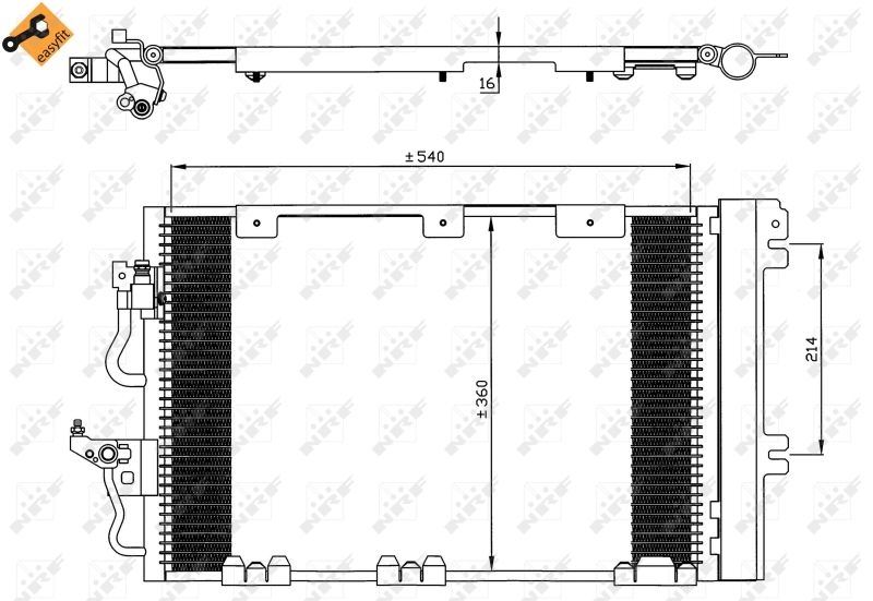 NRF Condenser, air conditioning EASY FIT