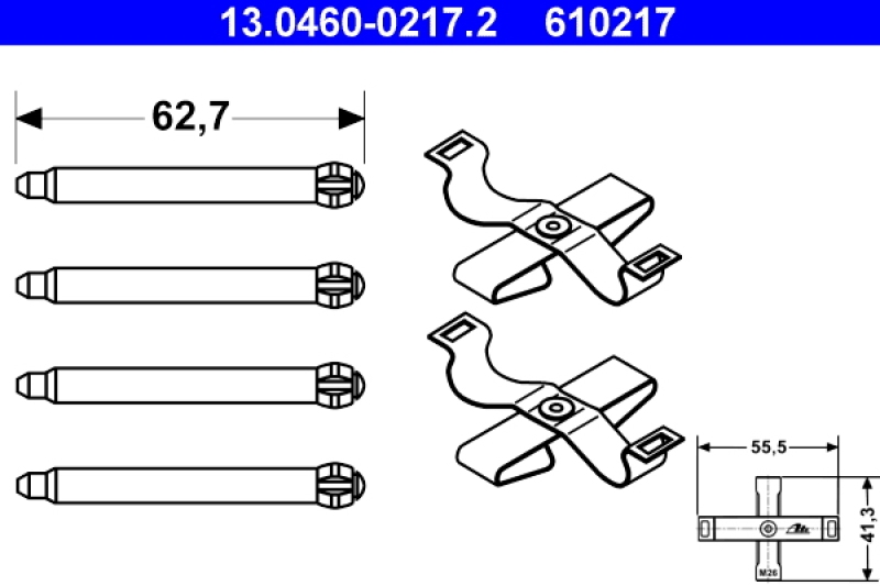 ATE Accessory Kit, disc brake pad