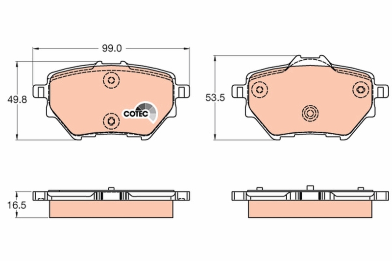 TRW Brake Pad Set, disc brake COTEC