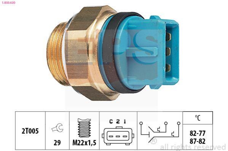 EPS Temperaturschalter, Kühlerlüfter Made in Italy - OE Equivalent