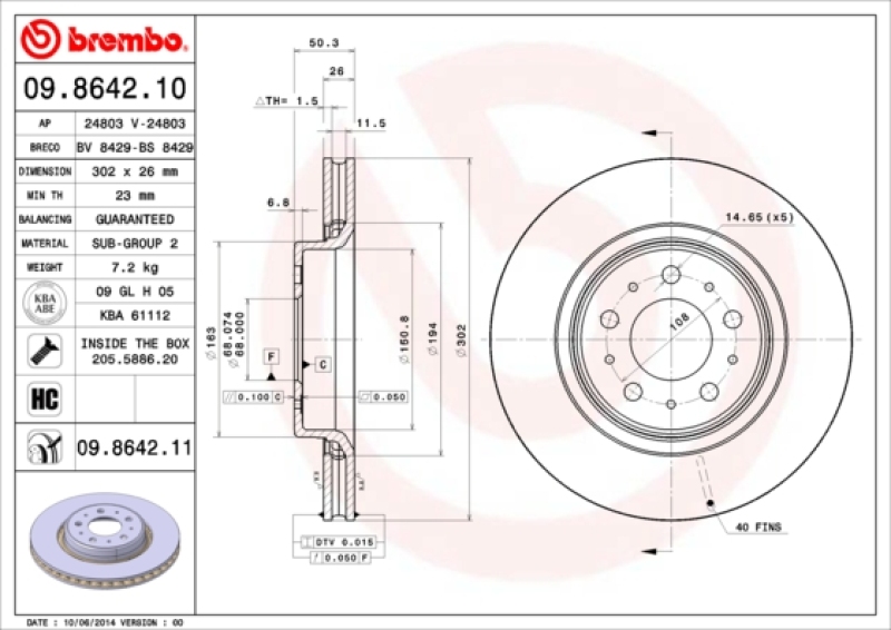 BREMBO BREMSSCHEIBEN + BREMBO BREMSBELÄGE