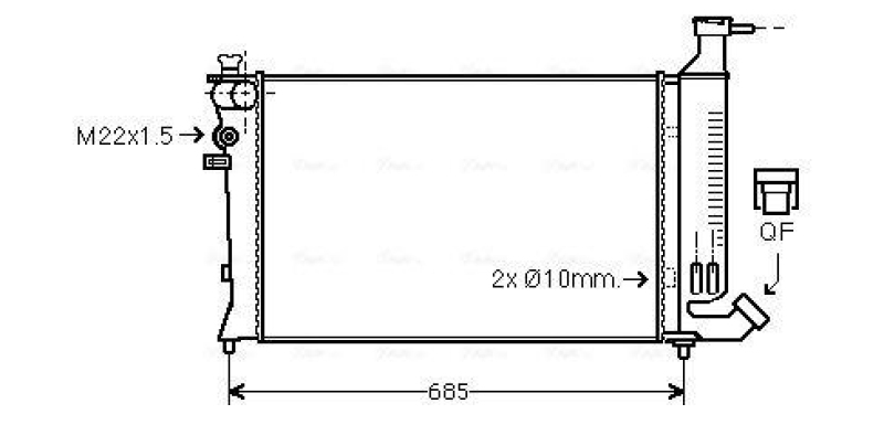 AVA QUALITY COOLING Kühler, Motorkühlung