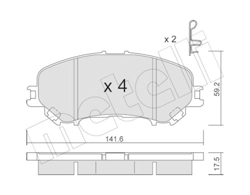 METELLI Brake Pad Set, disc brake