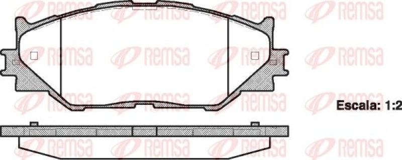 REMSA Brake Pad Set, disc brake