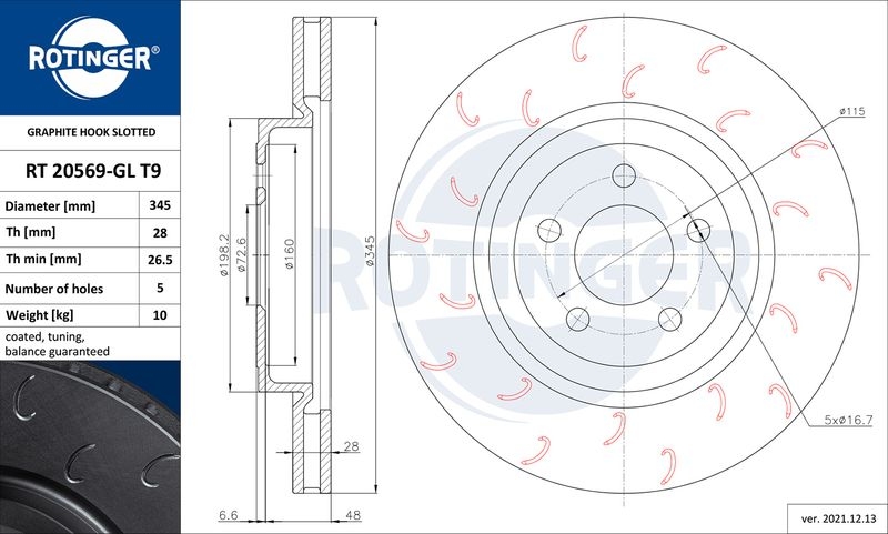 2x ROTINGER Bremsscheibe