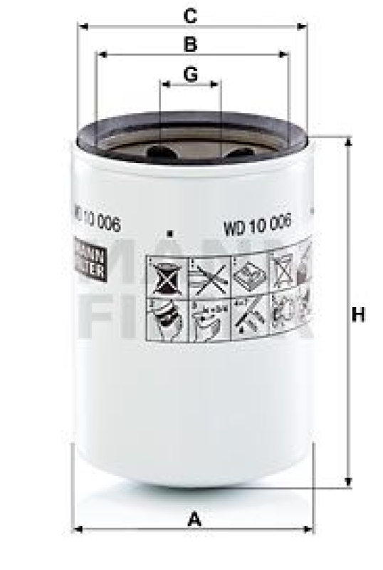 MANN-FILTER Filter, operating hydraulics