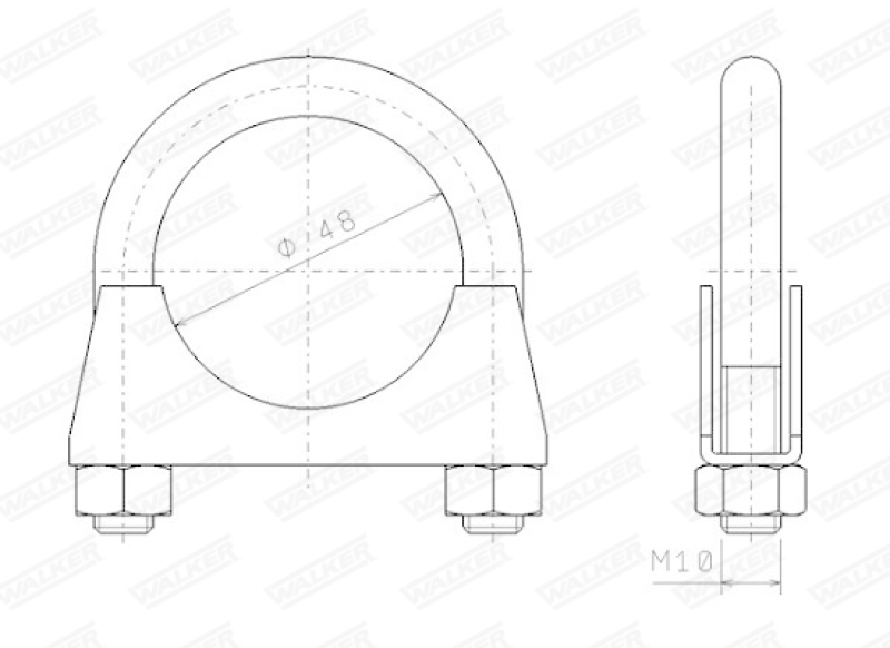 WALKER Clamp, exhaust system