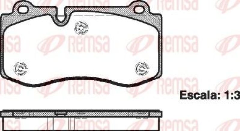 REMSA Brake Pad Set, disc brake