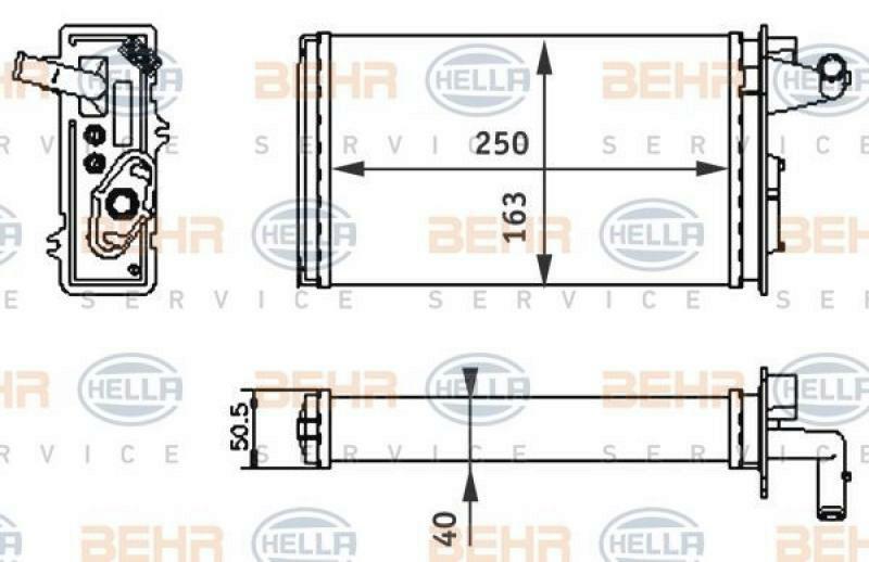 HELLA Heat Exchanger, interior heating