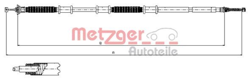 METZGER Cable Pull, parking brake