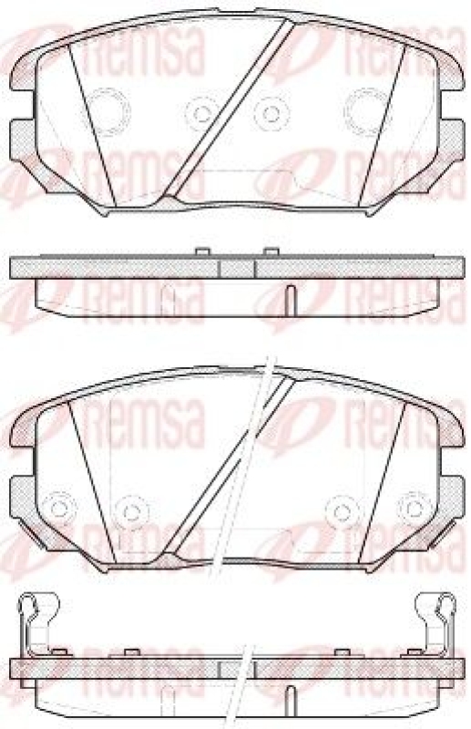 REMSA Brake Pad Set, disc brake