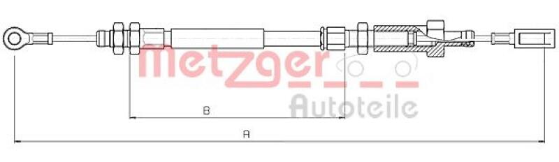 METZGER Cable, parking brake COFLE