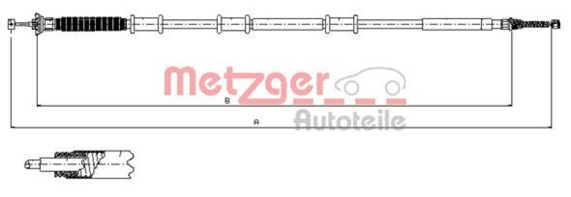 METZGER Cable Pull, parking brake