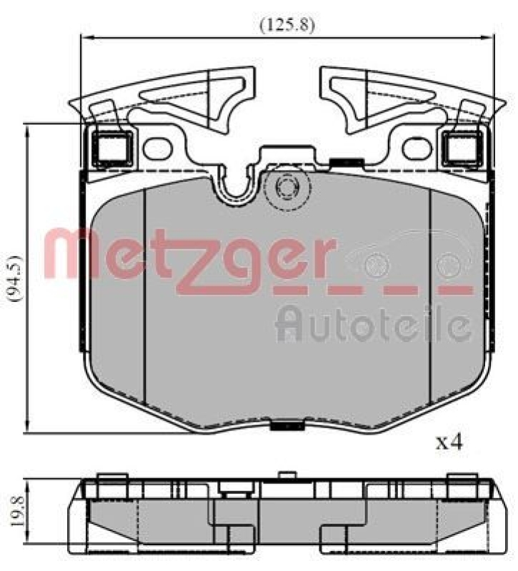 METZGER Brake Pad Set, disc brake GREENPARTS