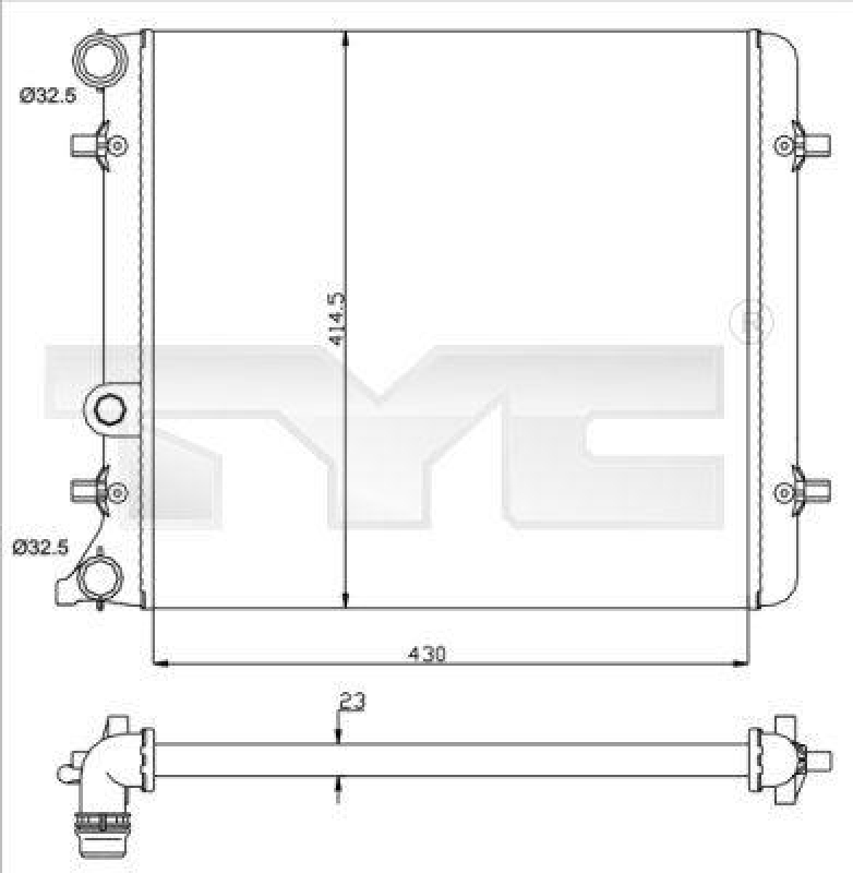 Radiator, engine cooling