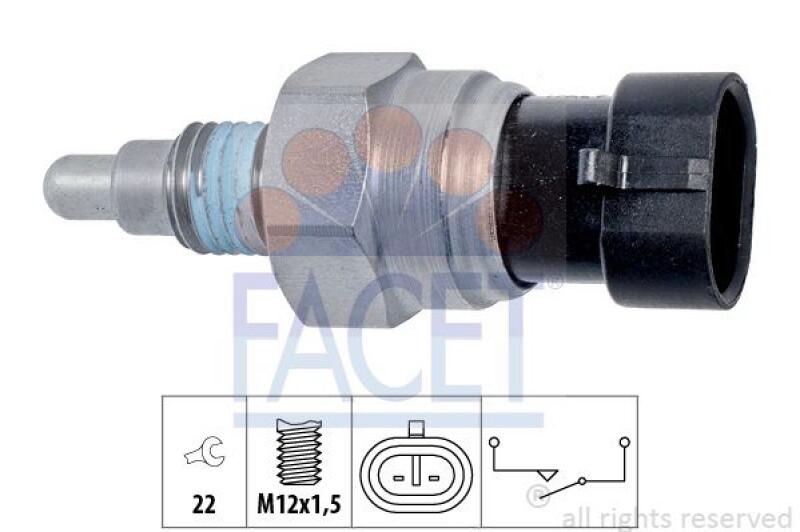 FACET Switch, reverse light Made in Italy - OE Equivalent