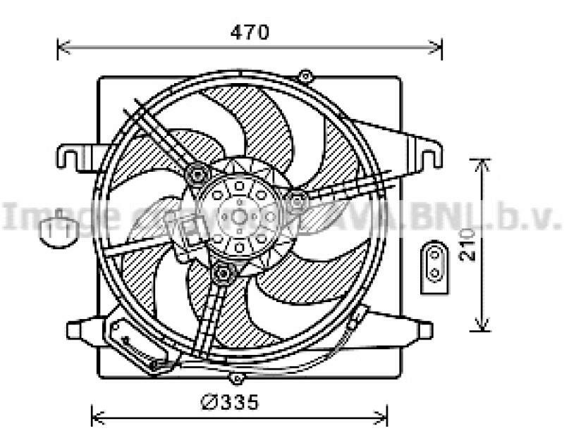 AVA QUALITY COOLING Fan, radiator