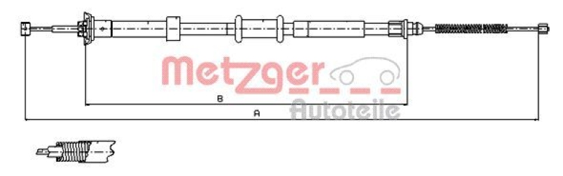 METZGER Cable Pull, parking brake