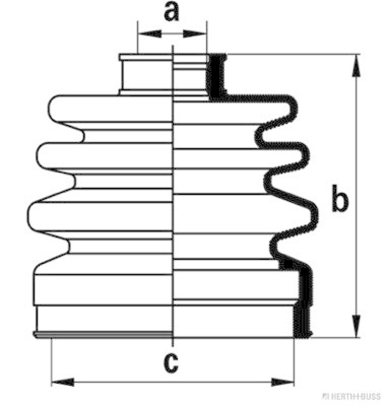 HERTH+BUSS JAKOPARTS Bellow Set, drive shaft