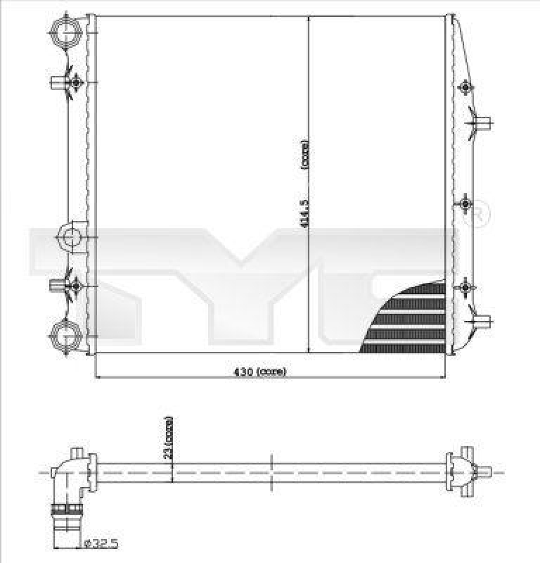 Radiator, engine cooling