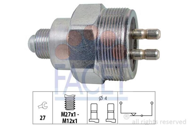 FACET Switch, reverse light Made in Italy - OE Equivalent