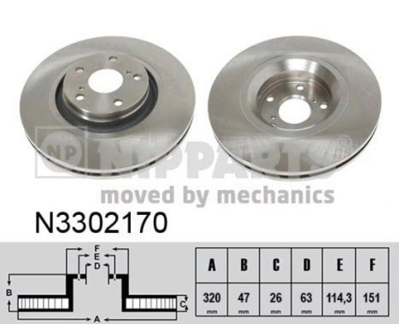 NIPPARTS Brake Disc