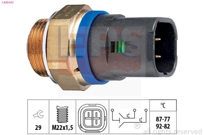 EPS Temperaturschalter, Kühlerlüfter Made in Italy - OE Equivalent