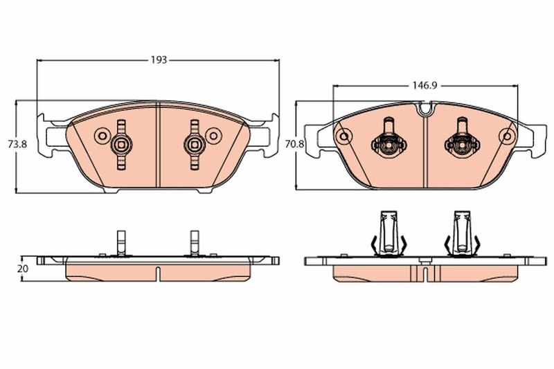 TRW Brake Pad Set, disc brake