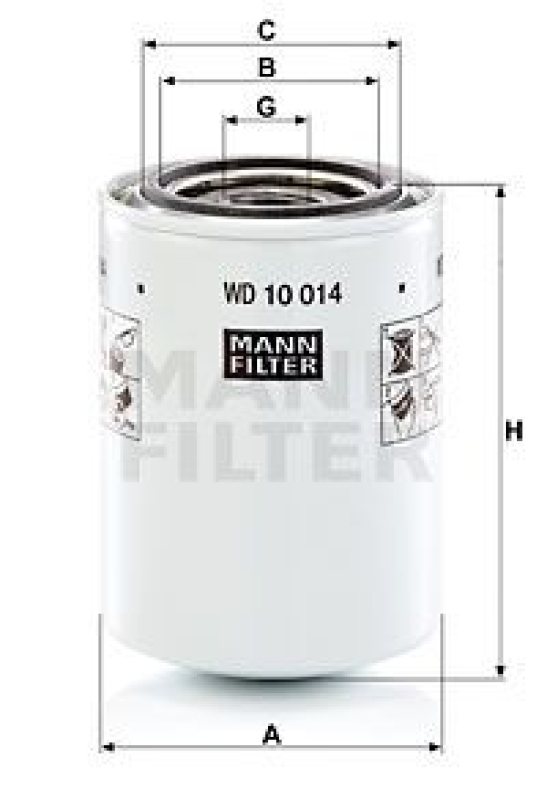 MANN-FILTER Filter, operating hydraulics