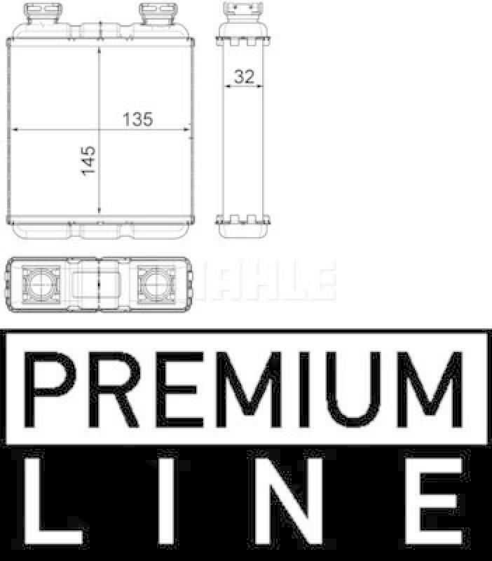 MAHLE Heat Exchanger, interior heating PREMIUM LINE