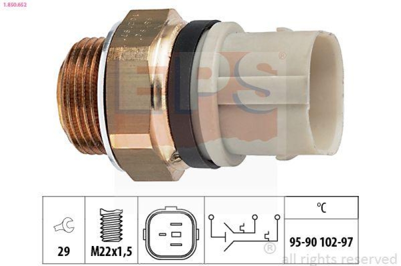 EPS Temperaturschalter, Kühlerlüfter Made in Italy - OE Equivalent