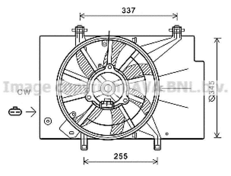 AVA QUALITY COOLING Fan, radiator