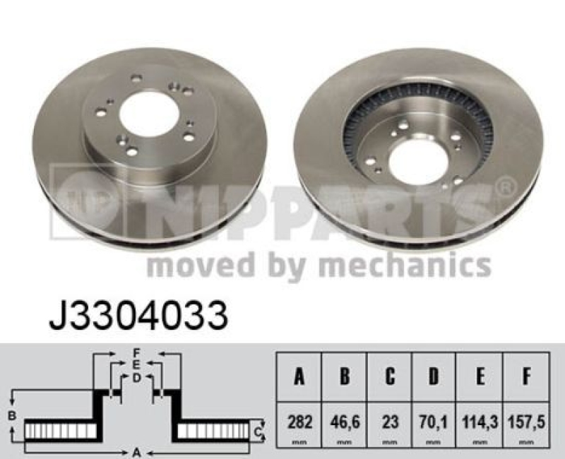 2x NIPPARTS Brake Disc