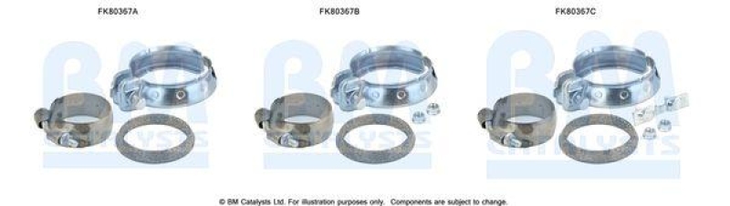 BM CATALYSTS Mounting Kit, catalytic converter