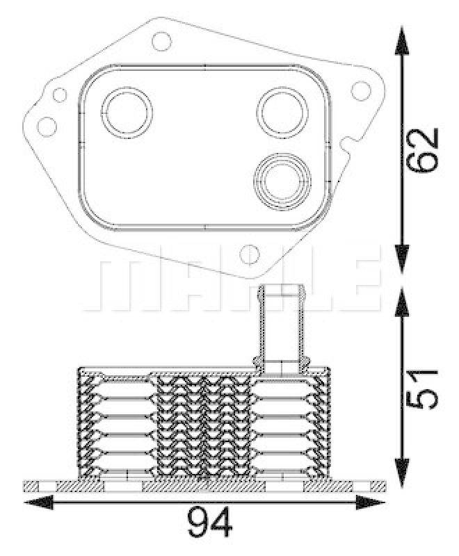 MAHLE Ölkühler, Motoröl BEHR